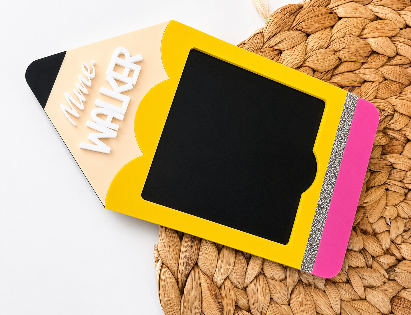 Personalized Pencil Sticky Note Holder – Acrylic Teacher Desk Accessory