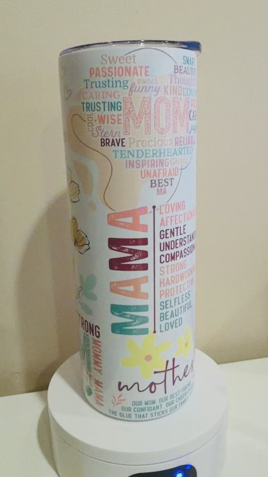Mom Definition 20oz Skinny Tumbler – The Many Roles of Mom 💐