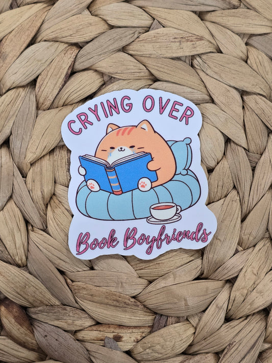 Crying Over Book Boyfriends Sticker