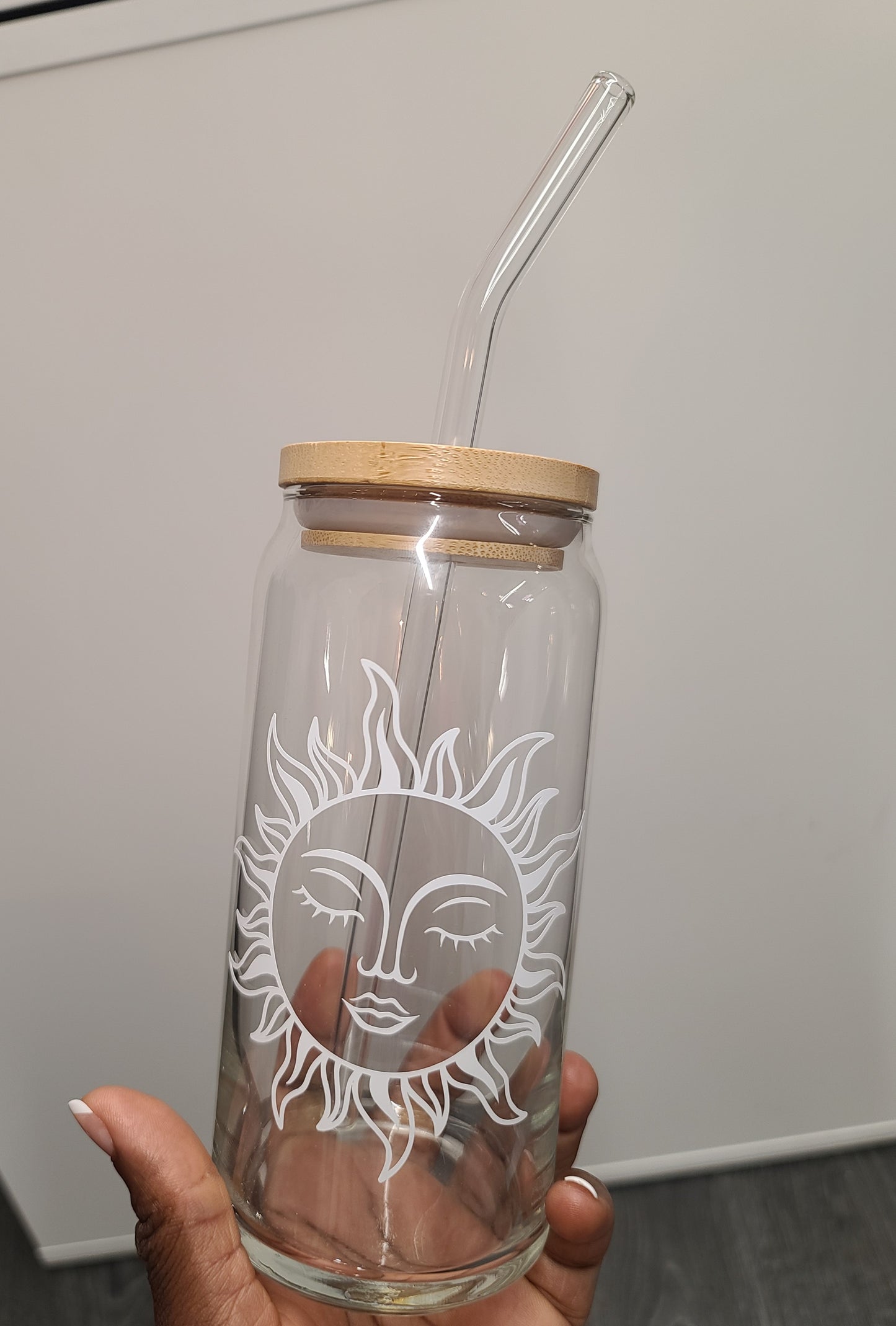 Sun 20 oz Glass Cup