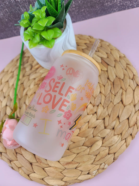 Self Love Glass Cup