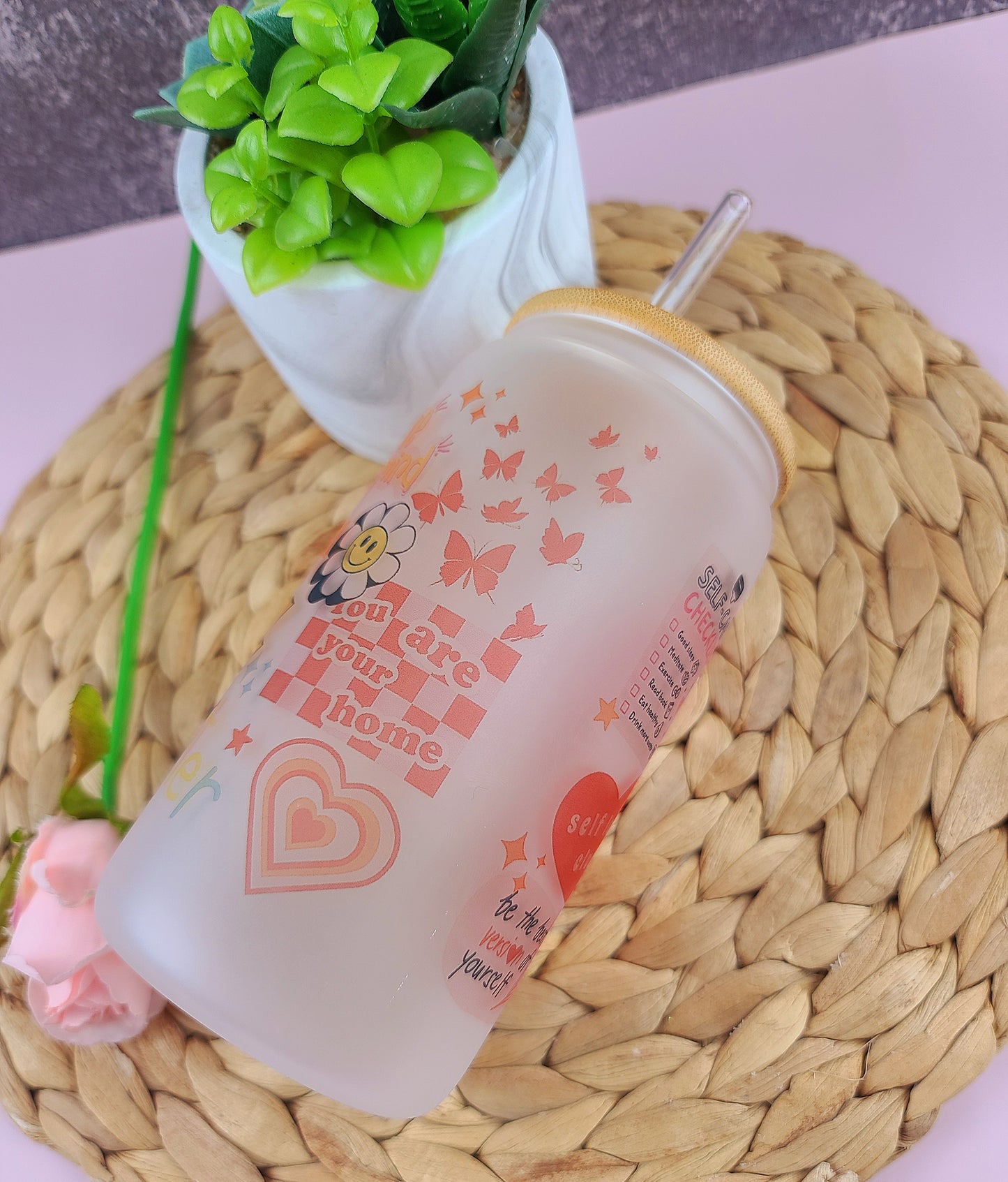 Self Love Glass Cup